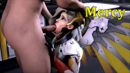 Порно нарезка мультиков с Mercy из Overwatch