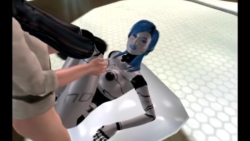 Секс с девушкой роботом