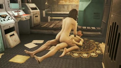 Страстный секс на полу
