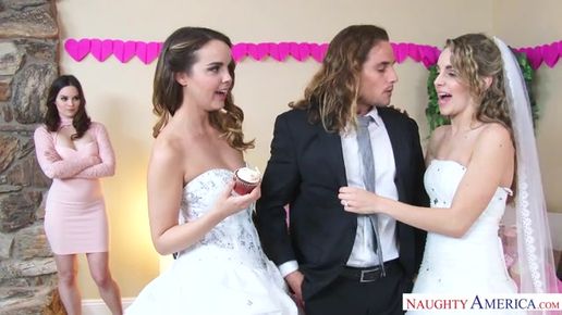 Секс на свадьбе с невестой и подружкой