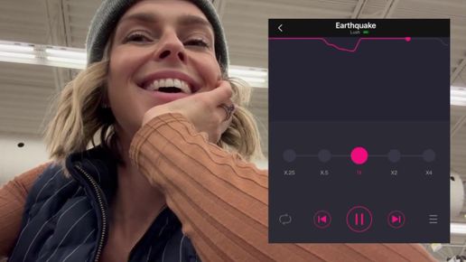 Телочка гуляет по магазину и кончает от вибратора в киске